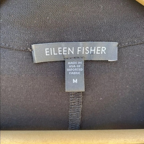 Eileen Fisher Women's Button Closure Collared Soft Jacket Black Size Medium - Picture 2 of 4